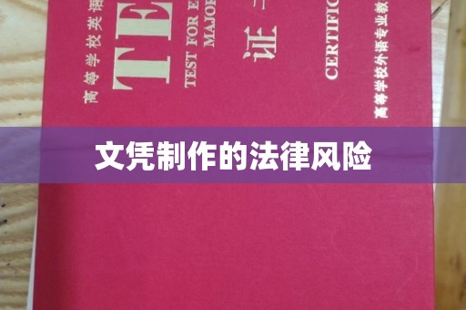 关岭文凭制作的法律风险