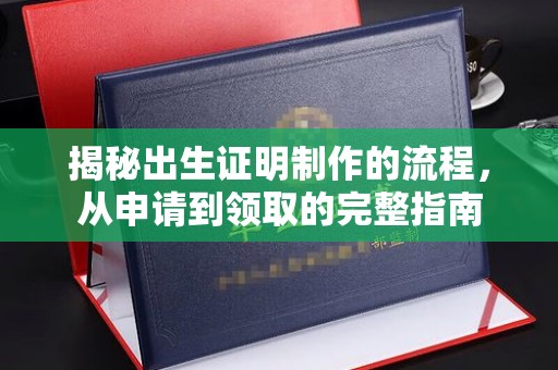 关岭揭秘出生证明制作的流程，从申请到领取的完整指南
