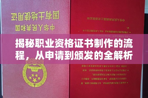 关岭揭秘职业资格证书制作的流程，从申请到颁发的全解析