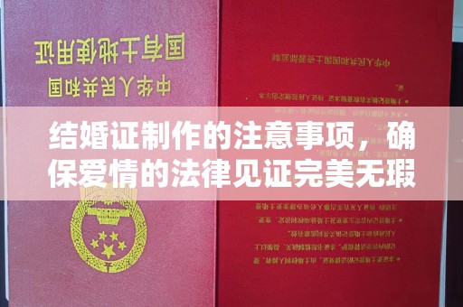 关岭结婚证制作的注意事项，确保爱情的法律见证完美无瑕